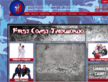 Tablet Screenshot of firstcoasttaekwondo.com